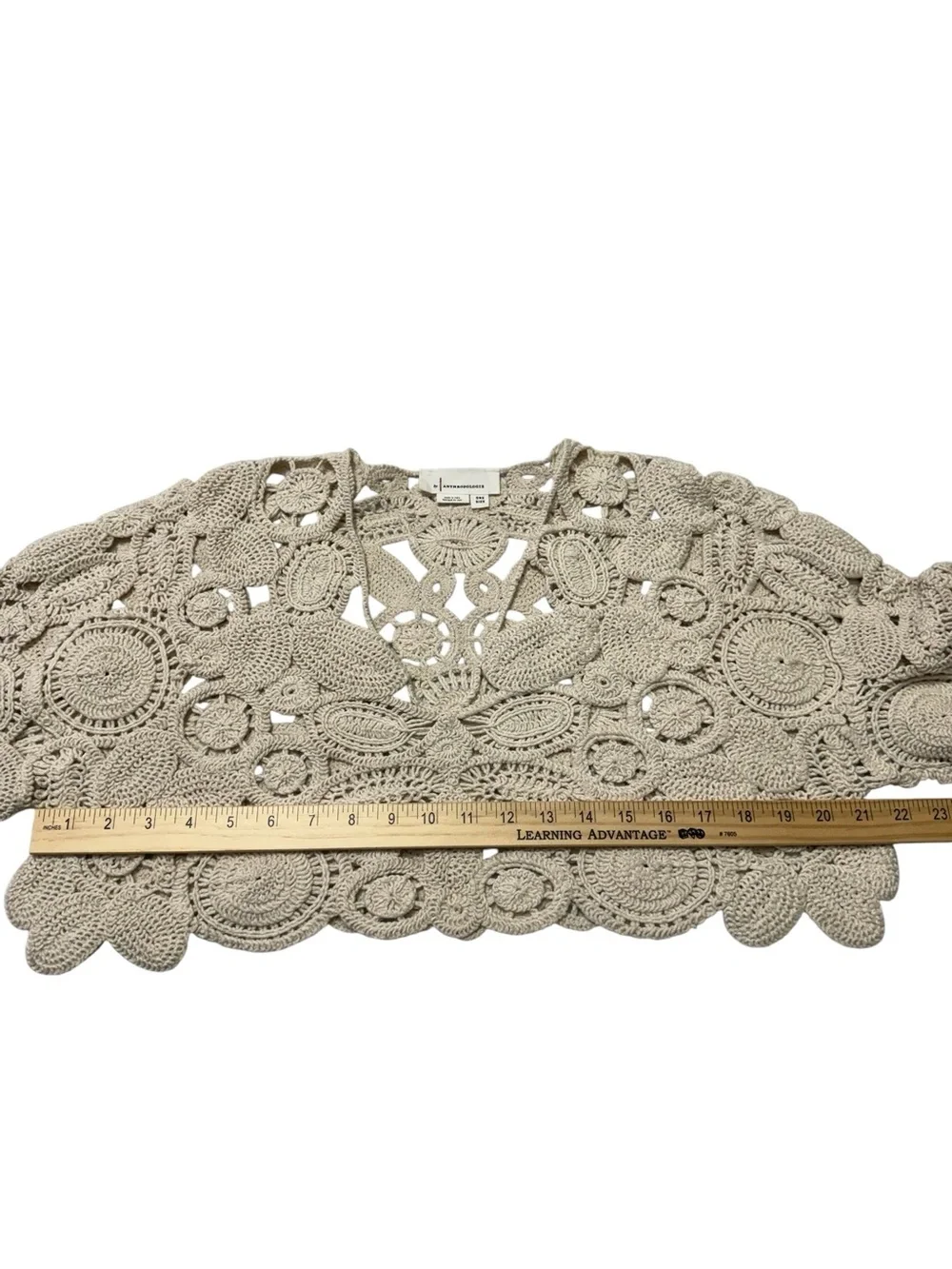 Anthropologie Patterned Crochet Shrug
